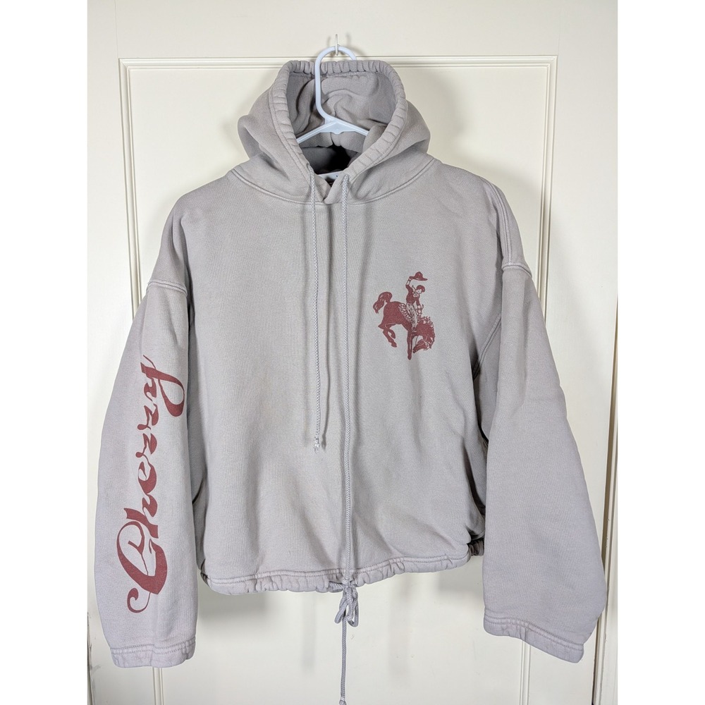 Cherry Los Angeles Women's Size: XS Cropped Hoodie Thermal Heavyweight